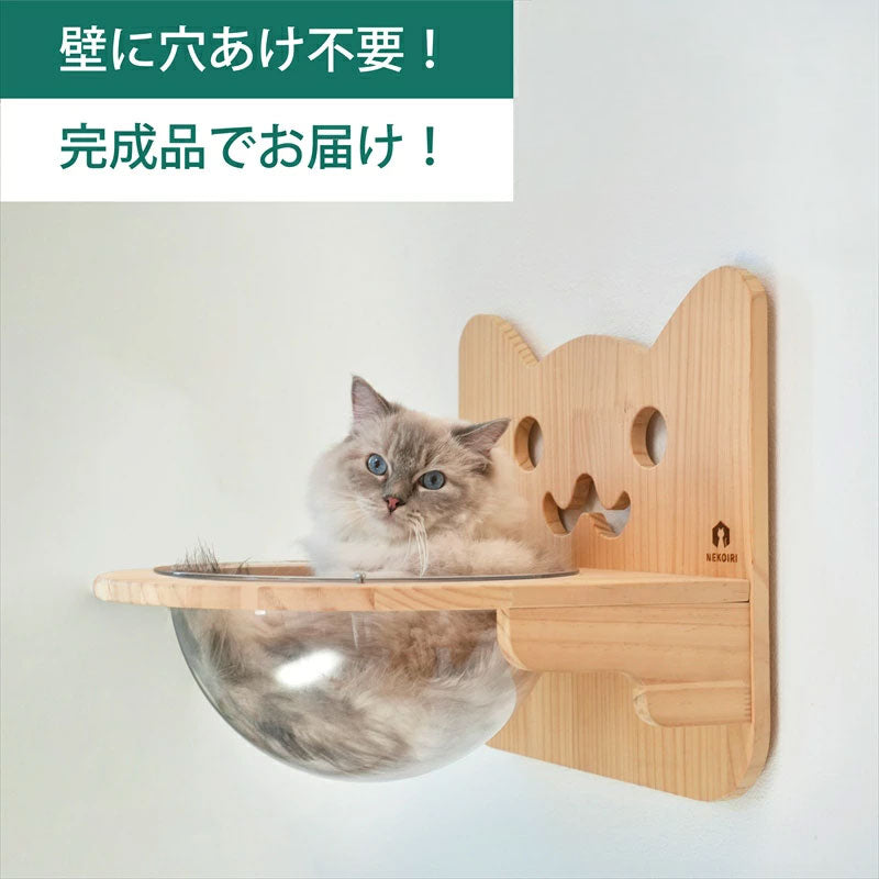 賃貸OK！ 壁掛け猫ボウル Cabo(カーボ)｜穴あけ不要の猫家具 NEKOIRI